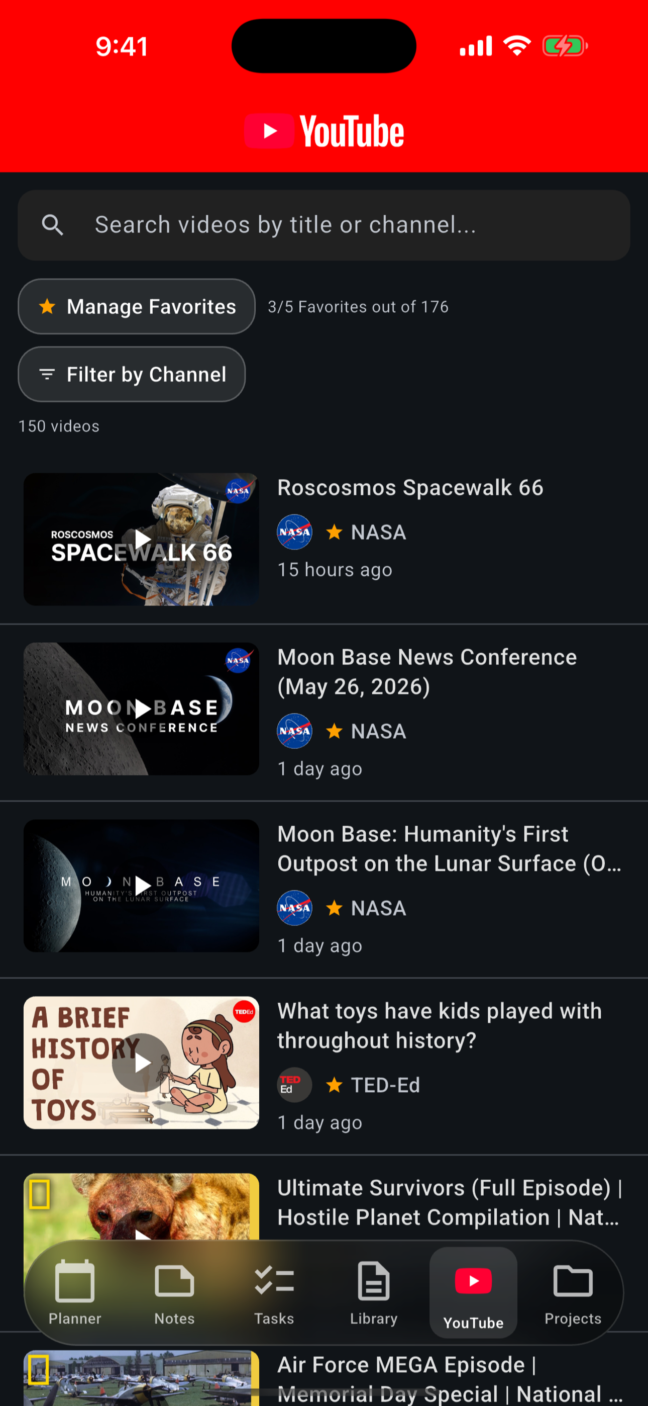 YouTube Library